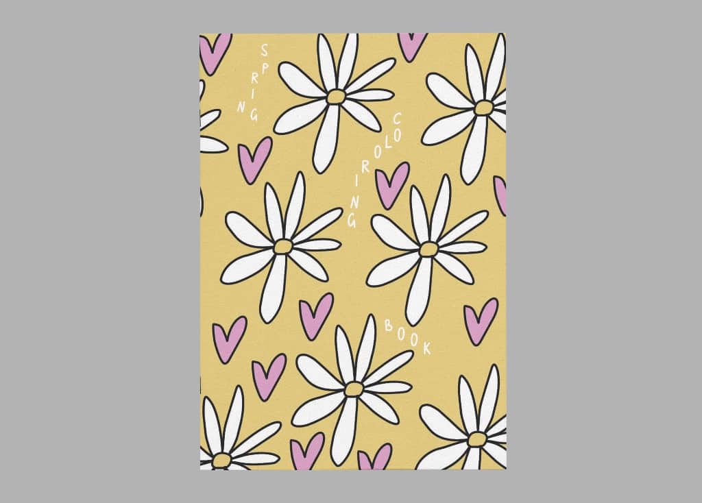 Pavasara krāsojamā grāmata | Aktivitāšu grāmata | Bērniem un pieaugušajiem krāsojamā grāmata