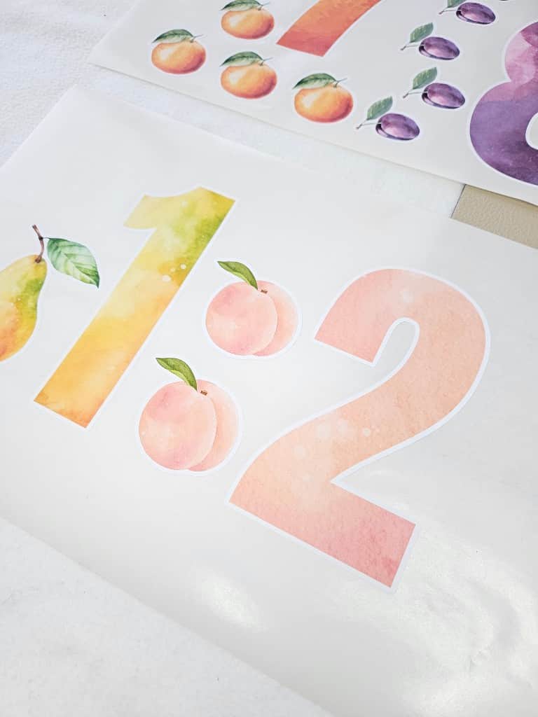 Līmpapīra uzlīmes "Cipari"