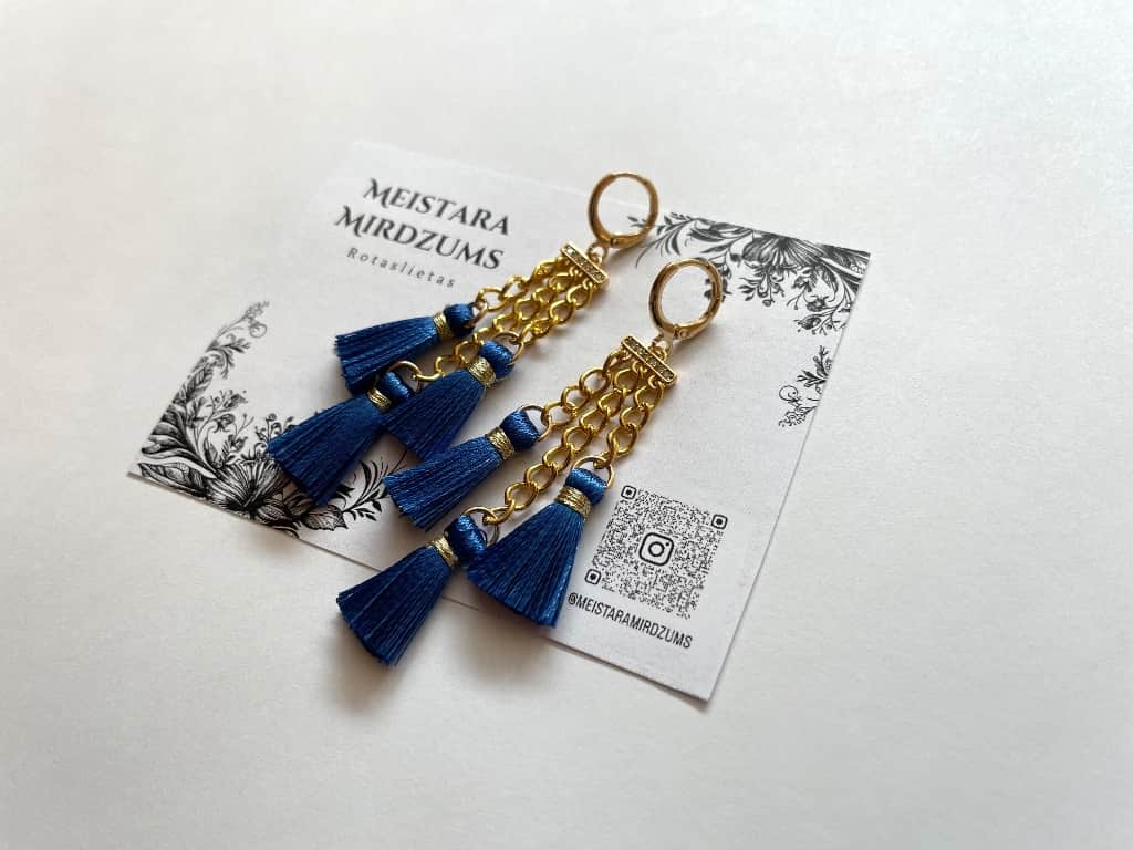 3 Bārkšu auskari (zili)