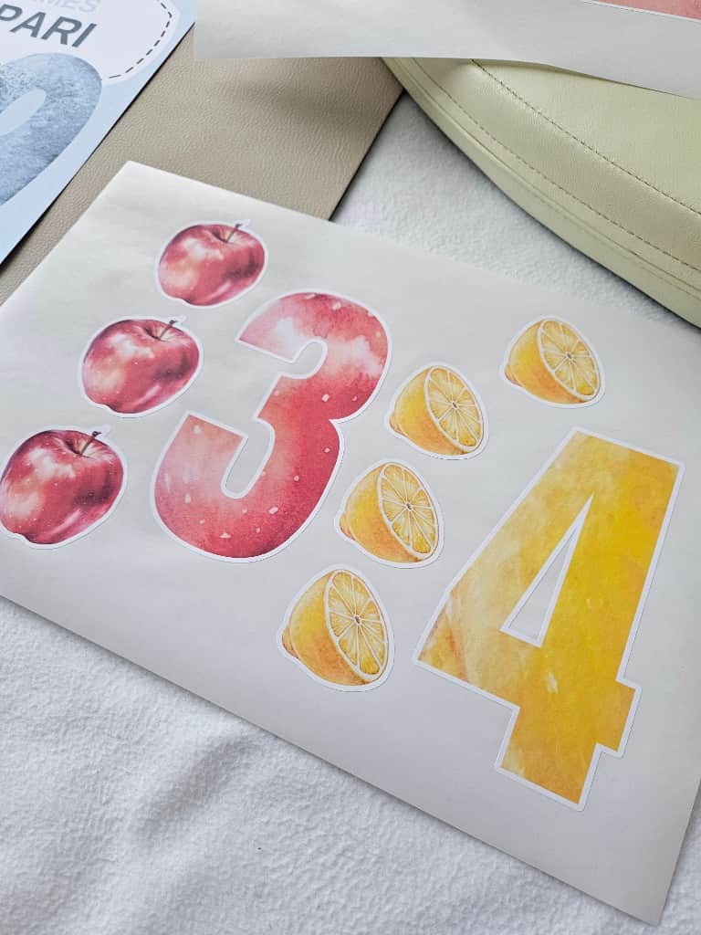 Līmpapīra uzlīmes "Cipari"