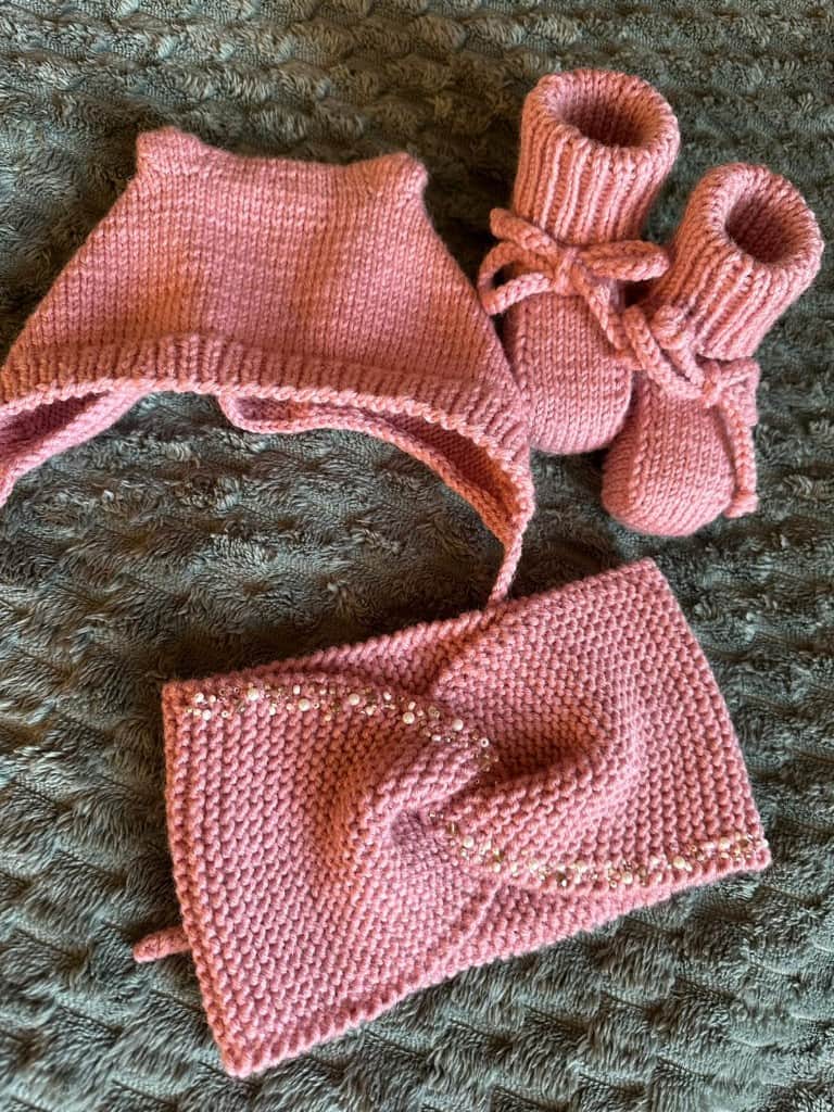  Adīts komplekts jaundzimušai meitiņai dāvanu box 🎁