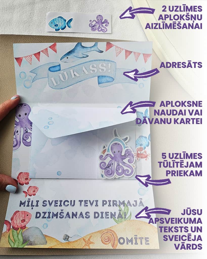 Personalizējamas naudas kartītes bērniem