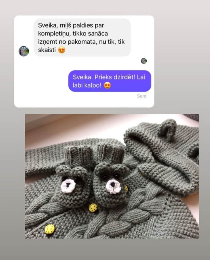 Mazuļu kombinezons ar pīnīti + lācīšzābaciņi