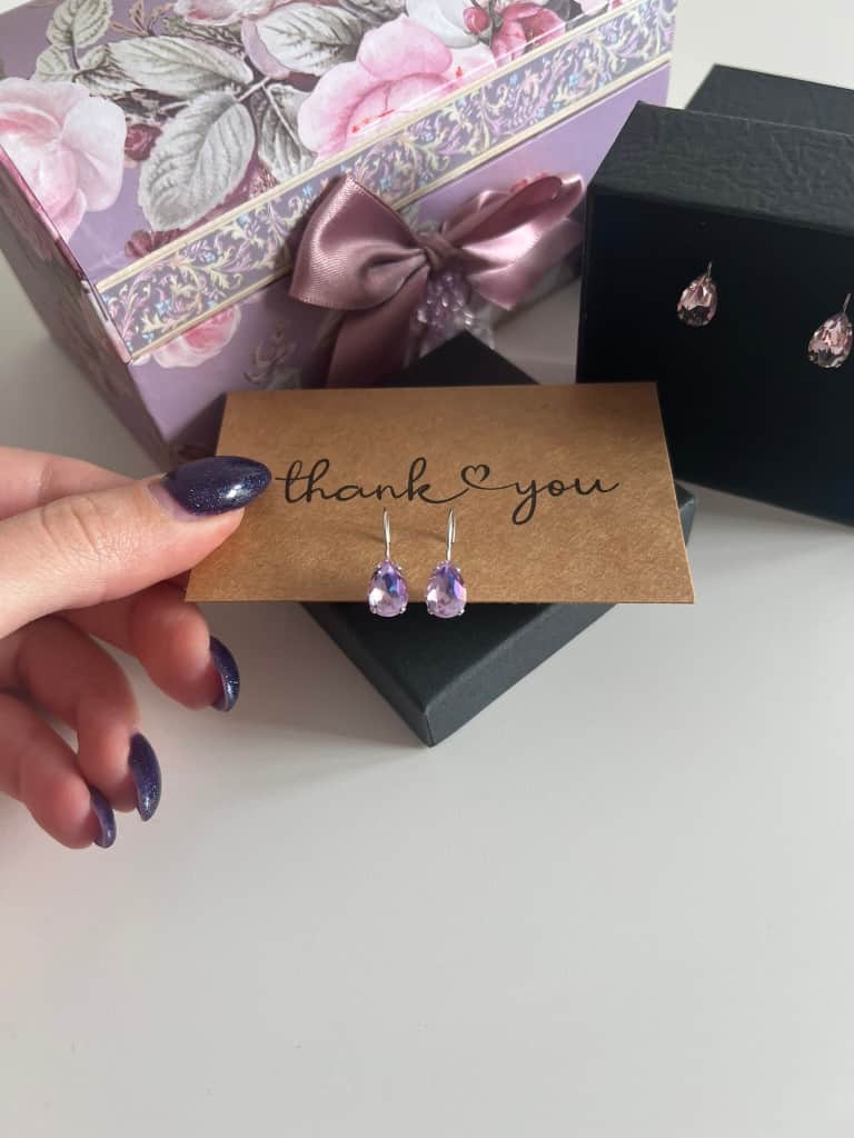 Preciosa kristālu lāsīšu auskariņi