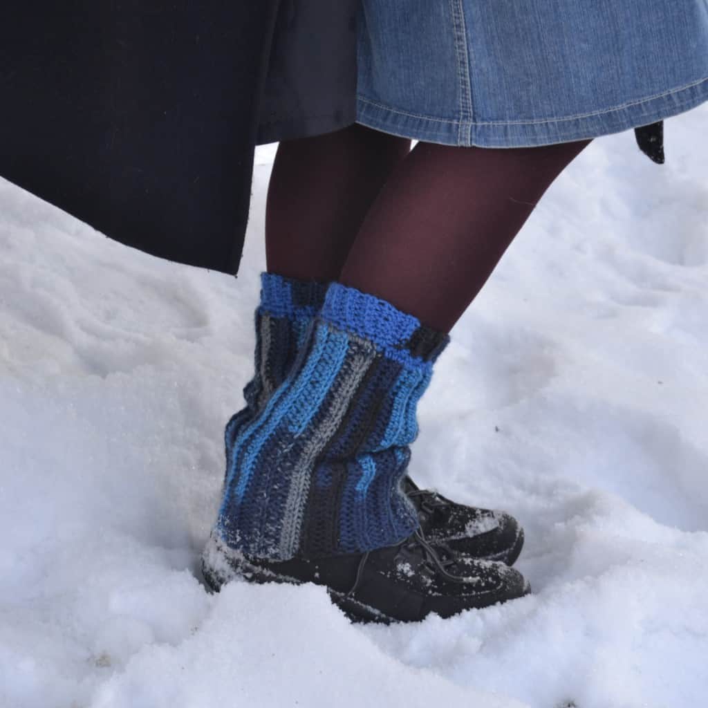 tamborētas zilas getras/potīšu sildītāji