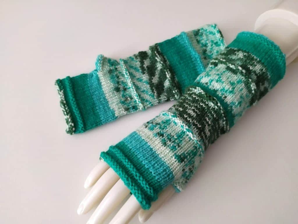 2 krāsas/Sieviešu bezpirkstu cimdi, roku sildītāji