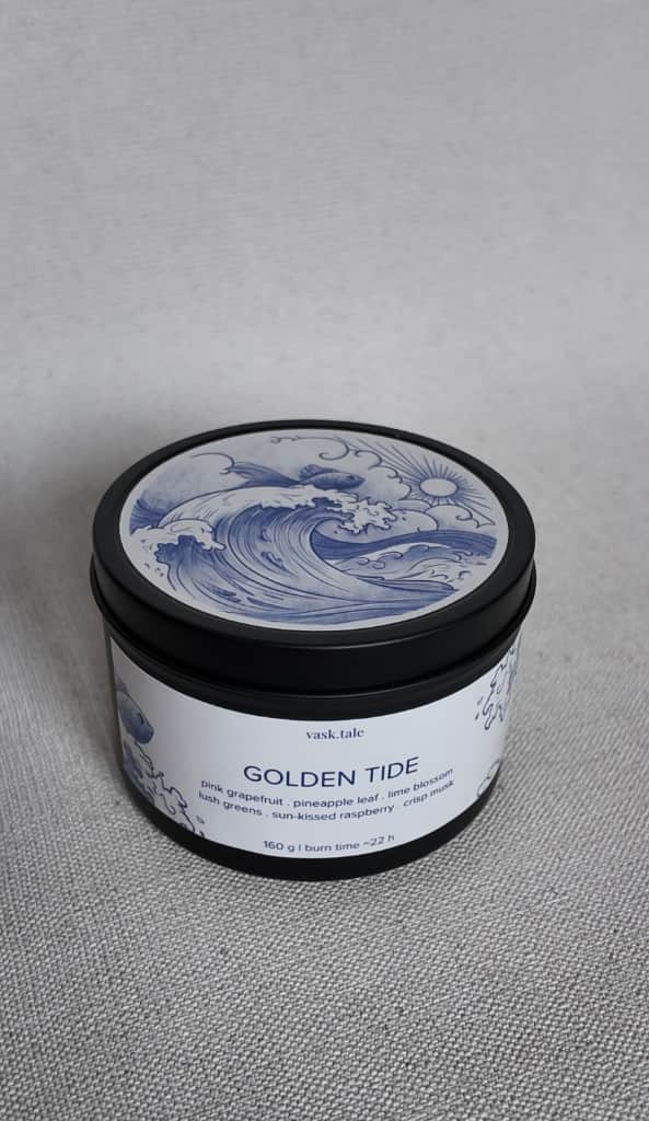 Sojas vaska svece "Golden Tide"