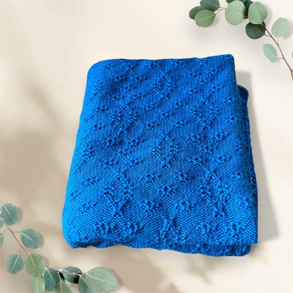 Adīts bērnu pleds 100% Merino Extra Fine — silts, viegls, ļoti mīksts