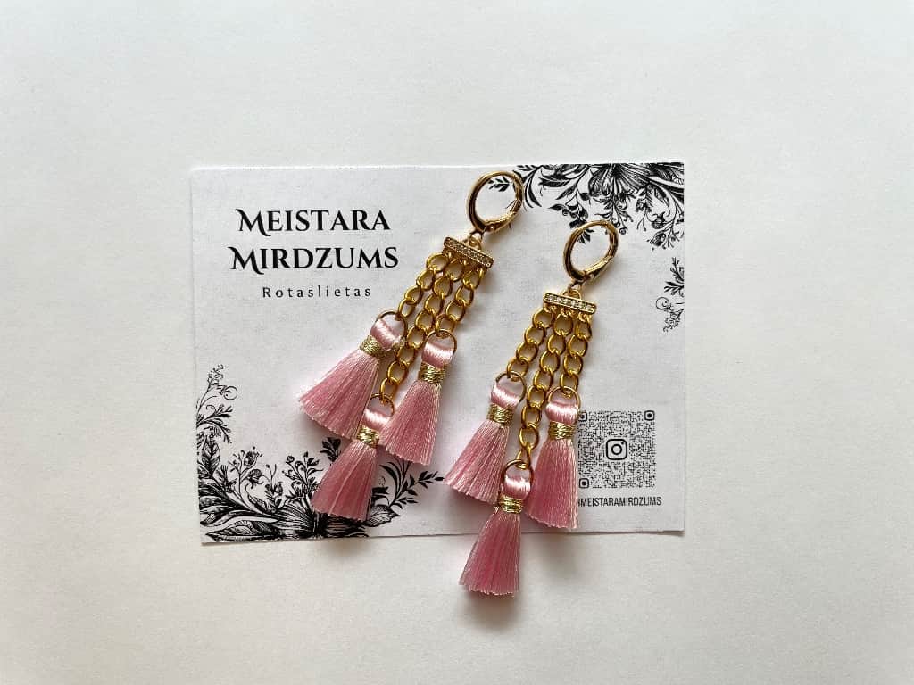 3 Bārkšu auskari (rozā)