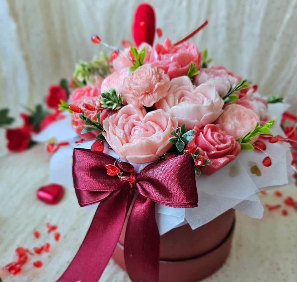 Aromātiskā vaska ziedu pušķis 