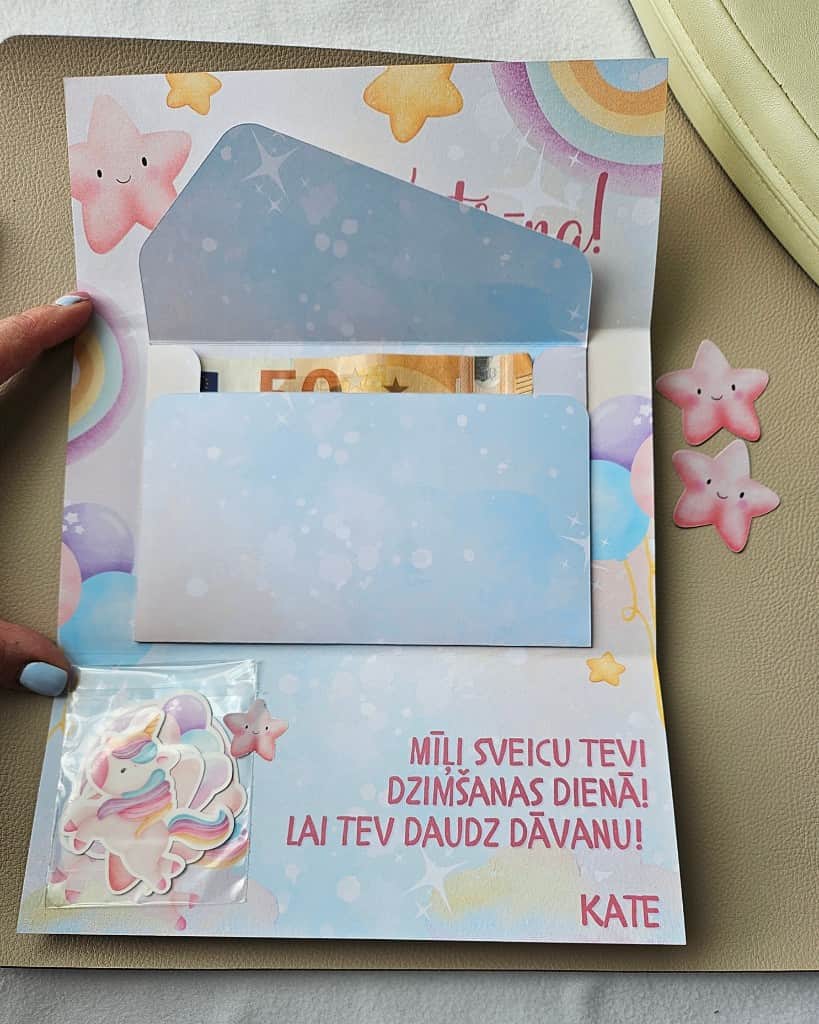 Personalizējamas naudas kartītes bērniem