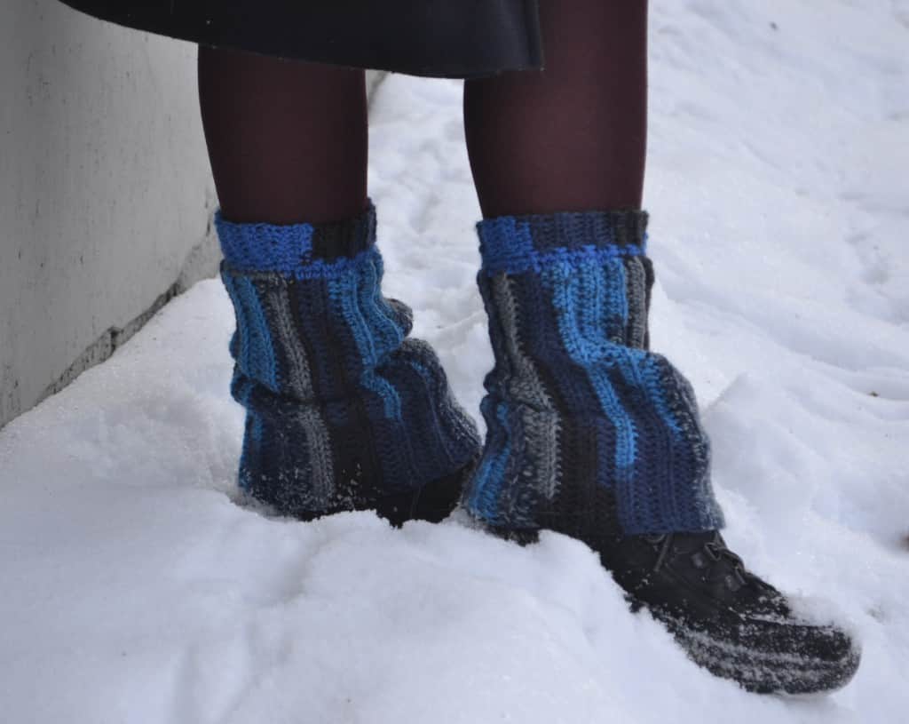 tamborētas zilas getras/potīšu sildītāji