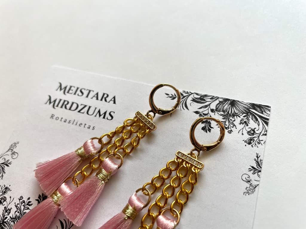 3 Bārkšu auskari (rozā)