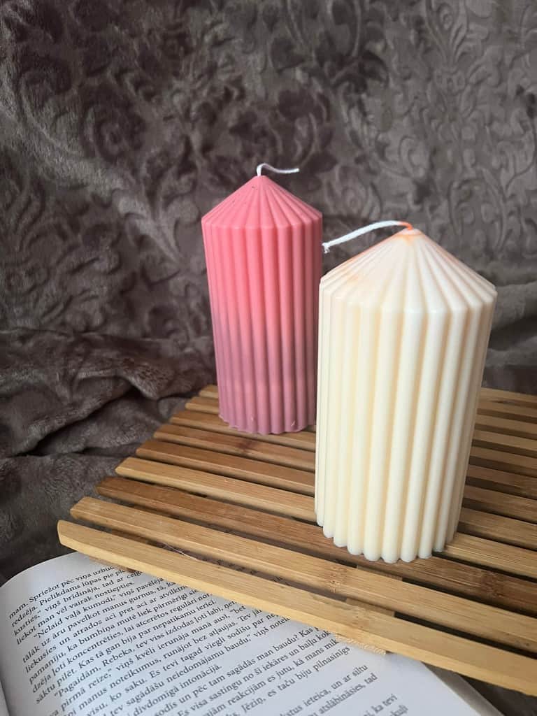 Cilindra sojas vaska sveces