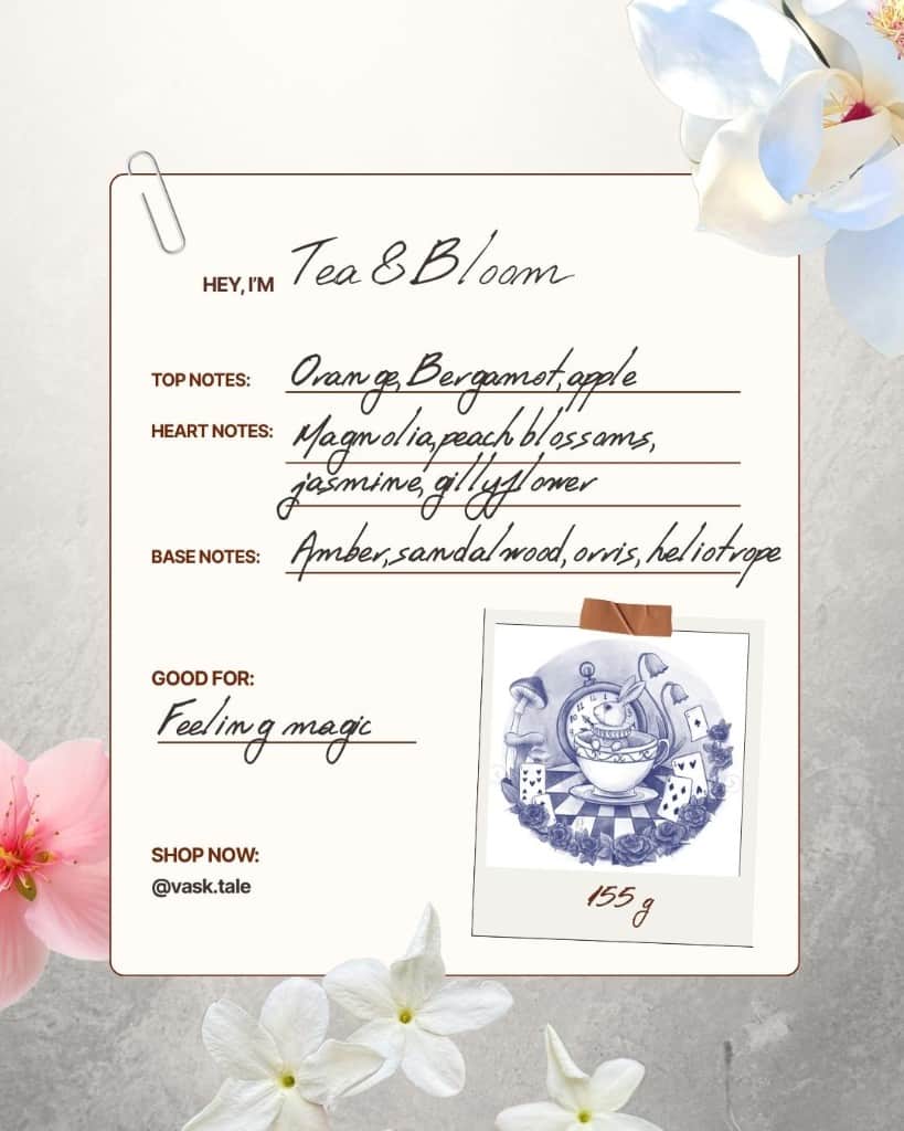 Sojas vaska svece "Tea&Bloom"