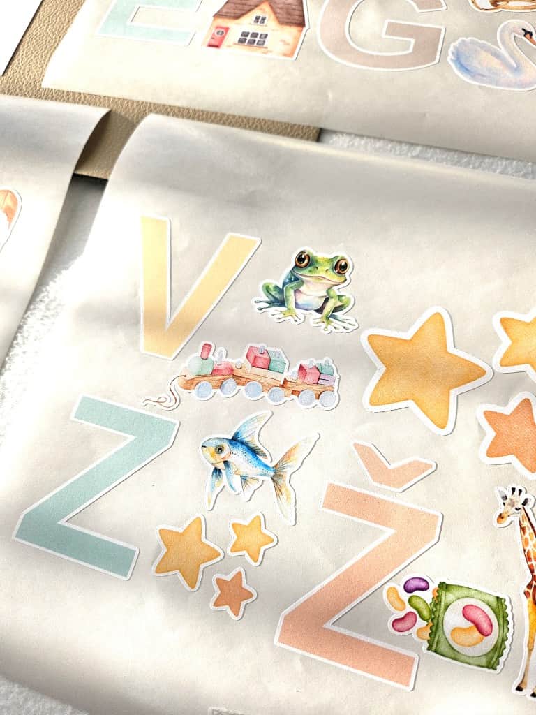 Līmpapīra uzlīmes "Alfabēts Pastelītis"