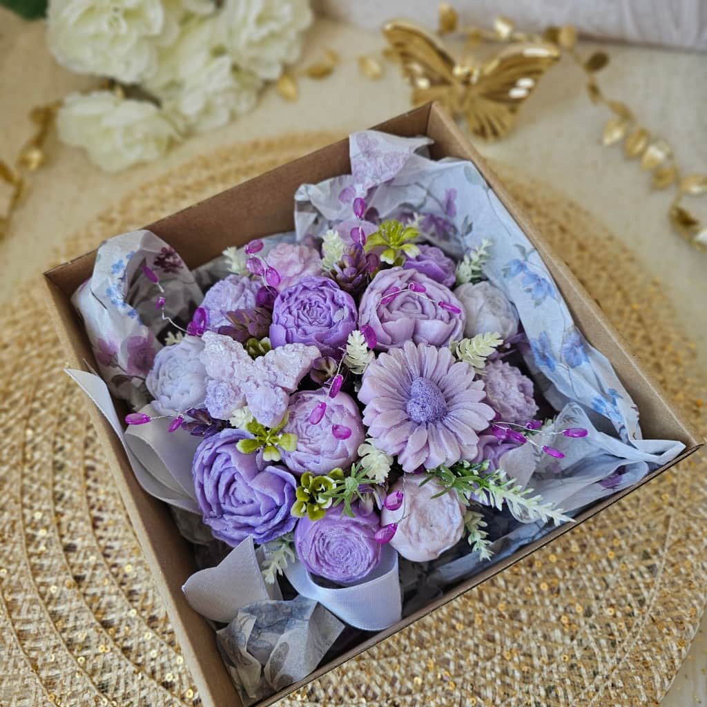 Aromātiskā sojas vaska ziedu kompozīcija 