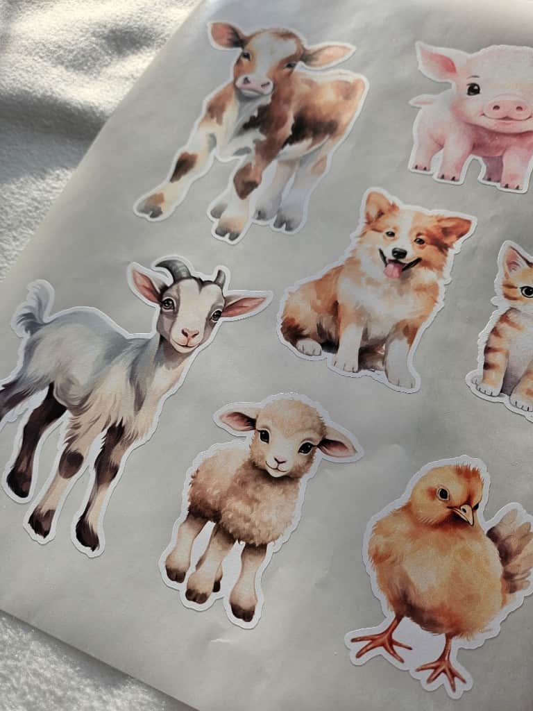 Līmpapīra uzlīmes "Fermas dzīvnieki"