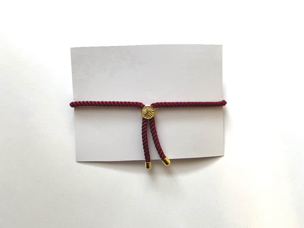 Kristāliņu rokassprādze (sarkana)