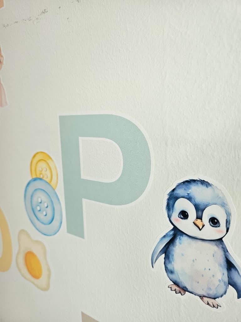 Līmpapīra uzlīmes "Alfabēts Pastelītis"