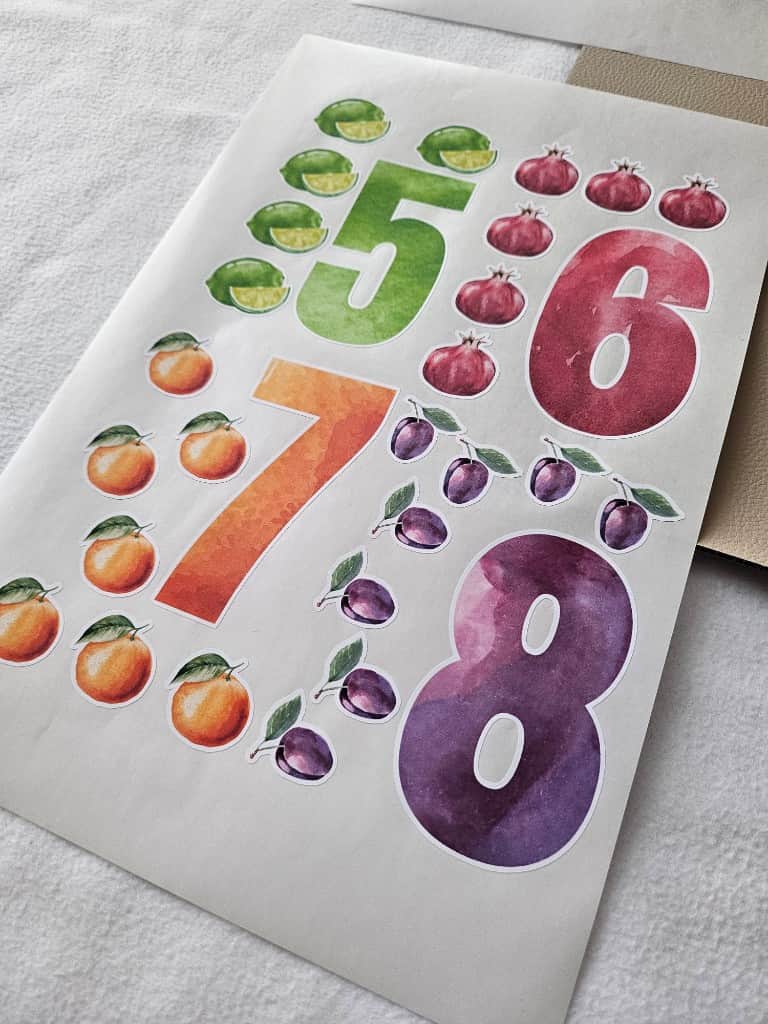 Līmpapīra uzlīmes "Cipari"