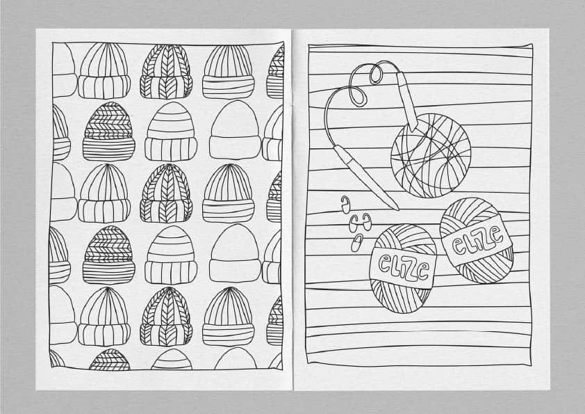 Adītāju krāsojamā grāmata | Krāsojamā grāmata adītājai |