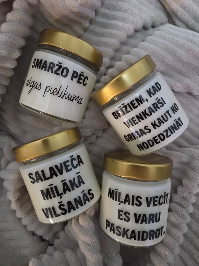 Personalizētās aromātiskās burciņsveces