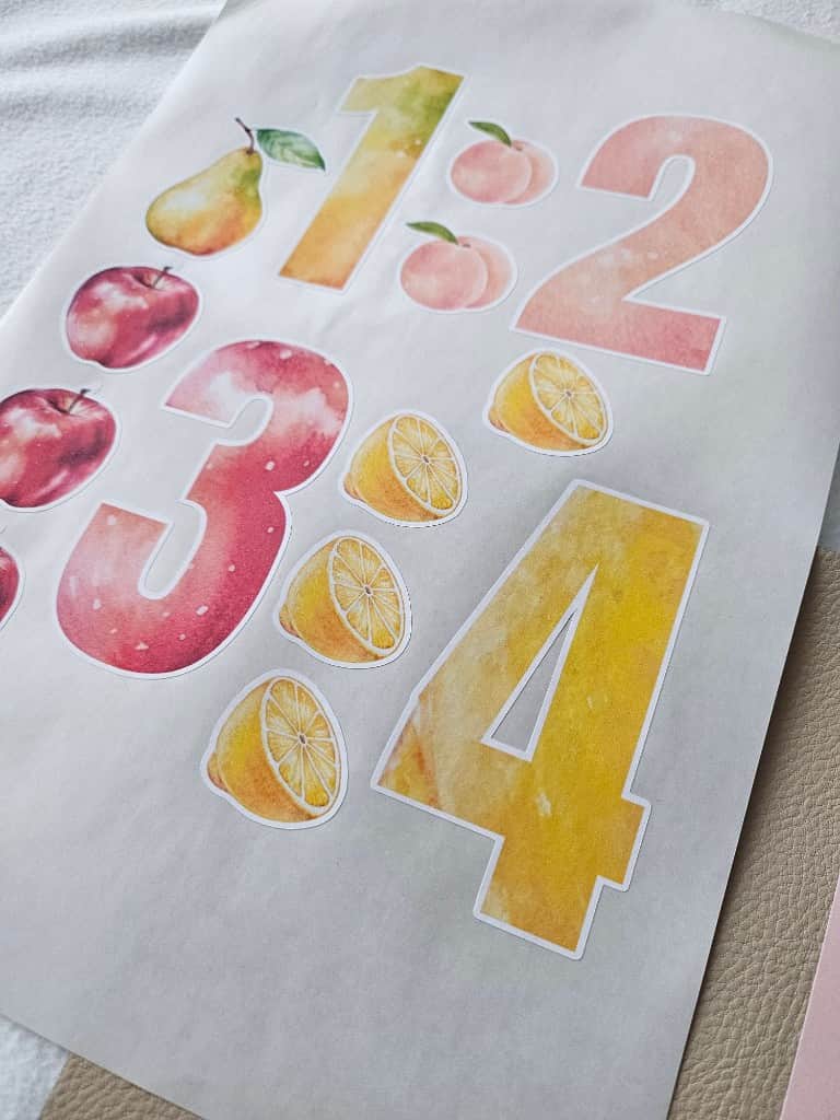 Līmpapīra uzlīmes "Cipari"