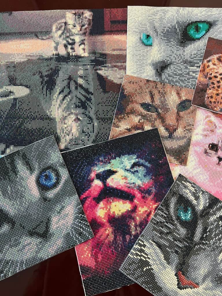 Dimanta mozaīku gleznas - Kaķi un kaķēni