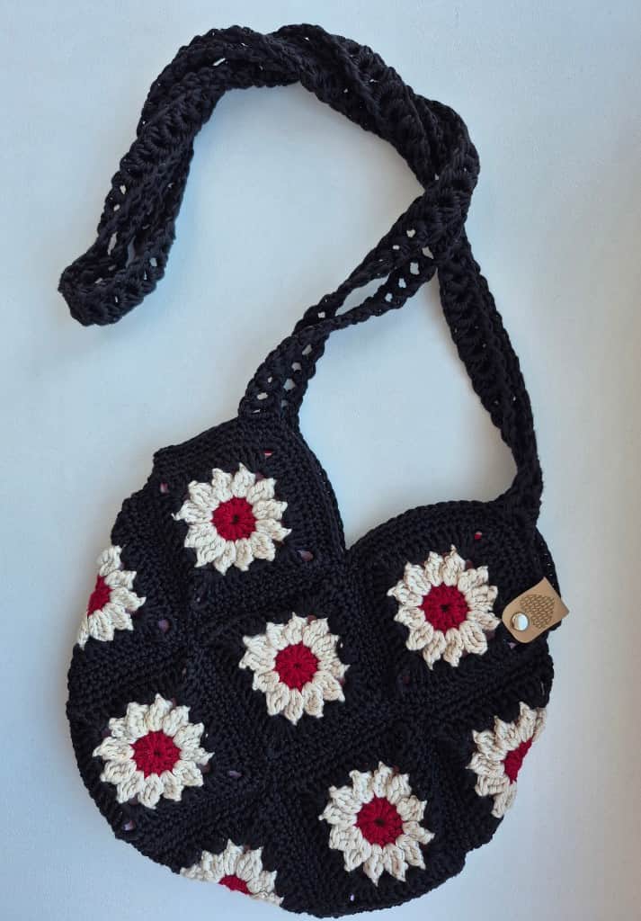 Tamborēta Daisy somiņa