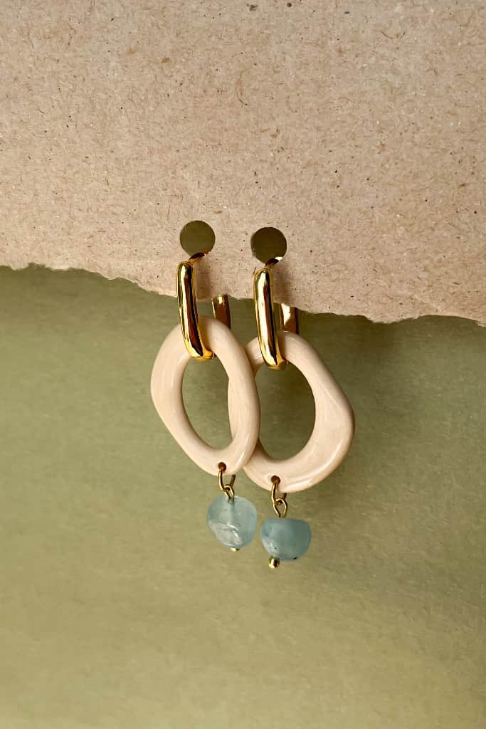 Akvamarīna transformējami auskari