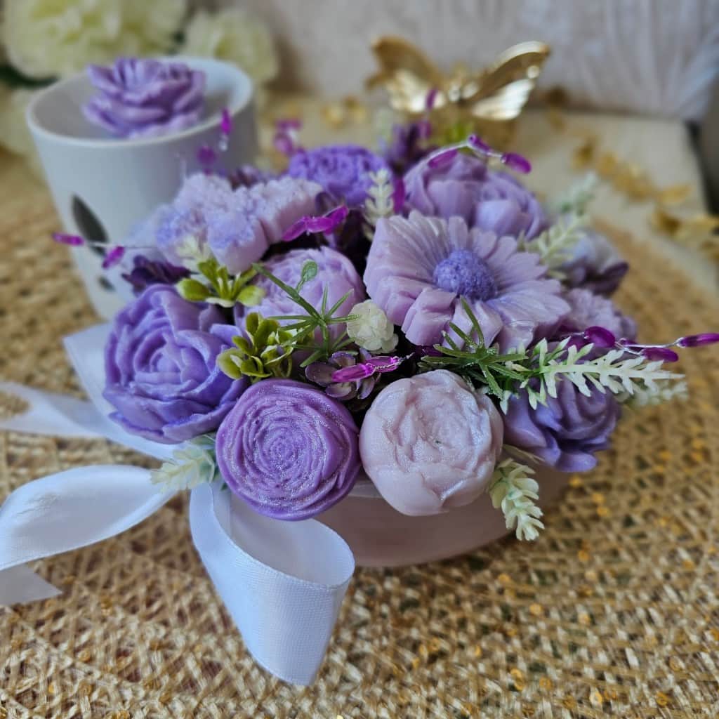 Aromātiskā sojas vaska ziedu kompozīcija 