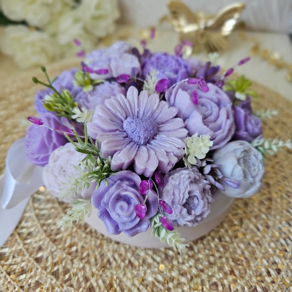 Aromātiskā sojas vaska ziedu kompozīcija 