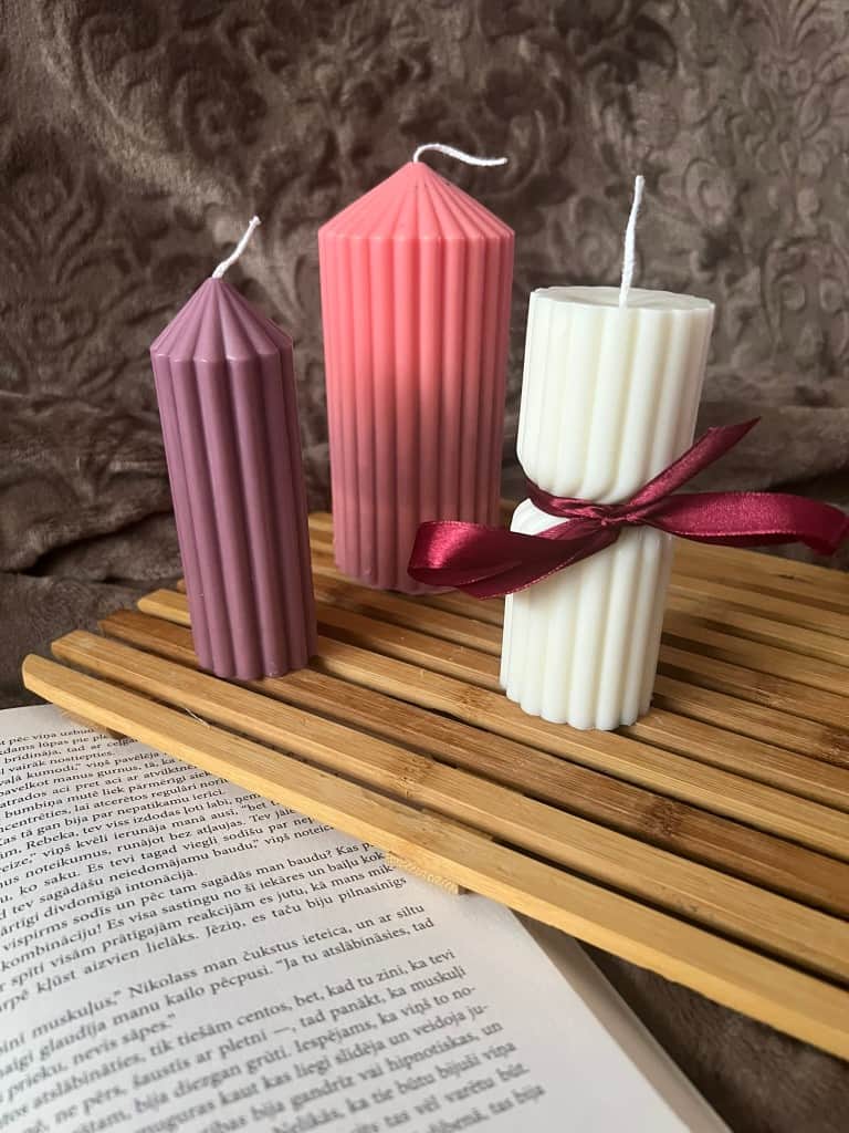 Cilindra sojas vaska sveces