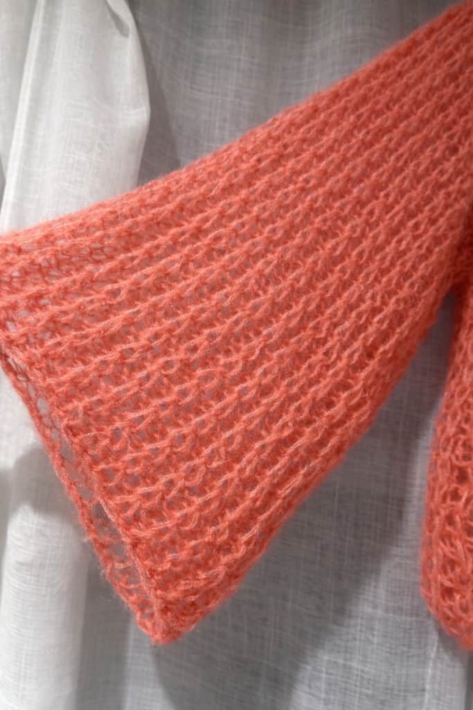 Mohēras džemperis koraļļu krāsā