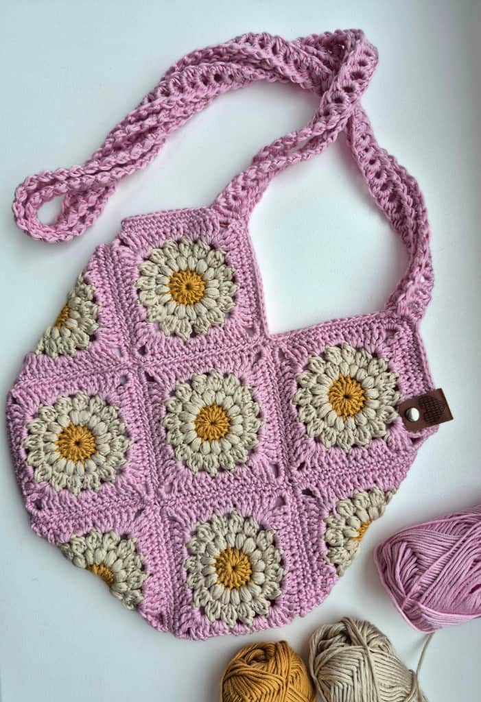 Tamborēta granny square somiņa 🌸🌸