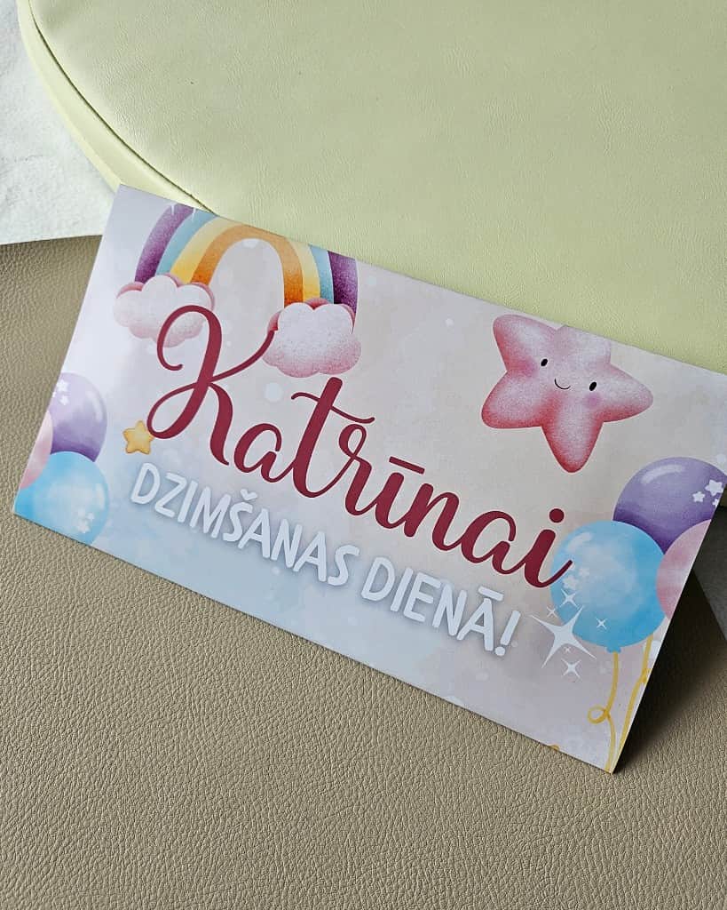 Personalizējamas naudas kartītes bērniem