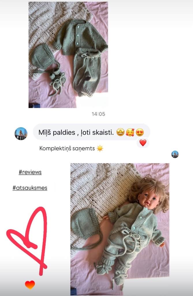 Adīts komplektiņš mazulim