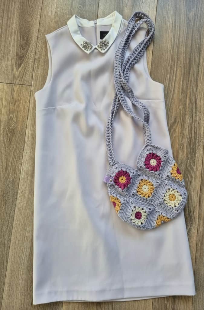 Tamborēta Daisy somiņa 