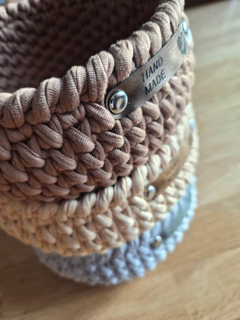 Tamborēti interjera grozi TEXTURA smilšu