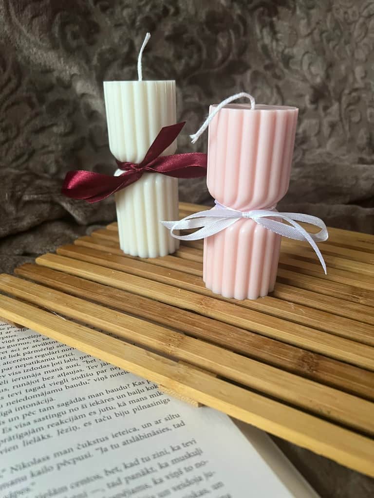 Cilindra sojas vaska sveces