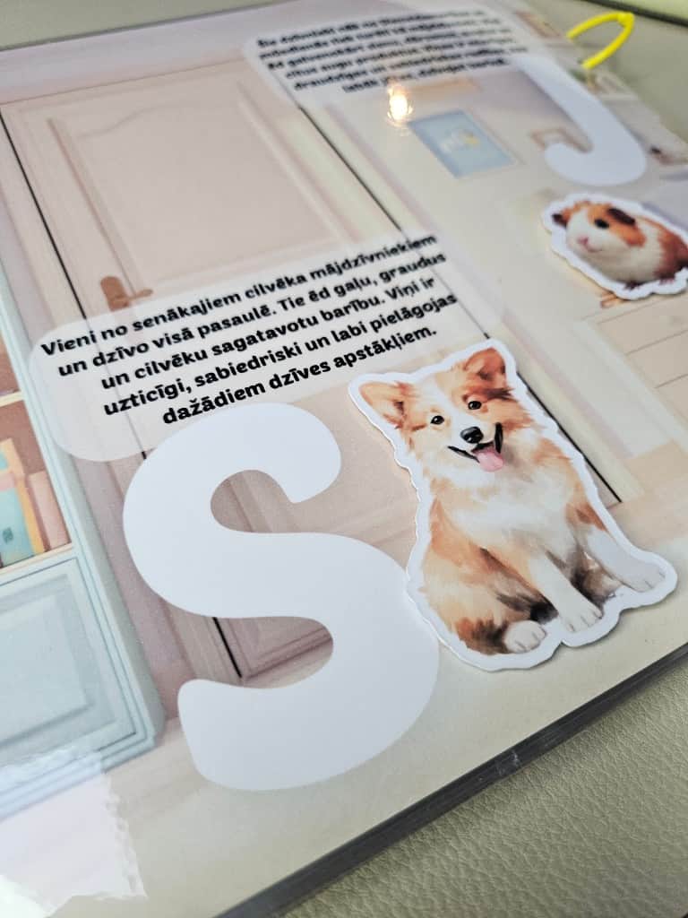 Lipekļu grāmata "Dzīvnieku burtiņi"