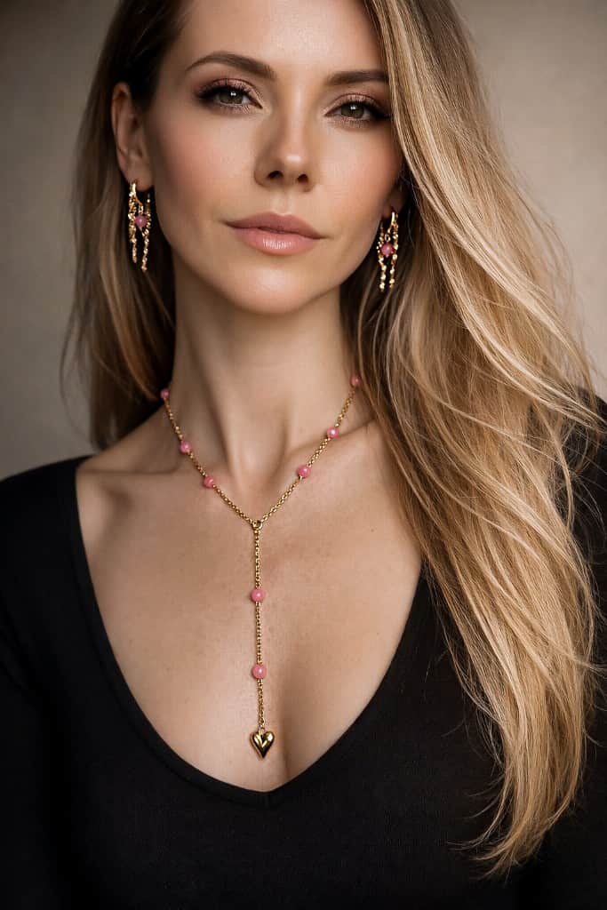 Komplekts kalcedona kaklarota + auskari