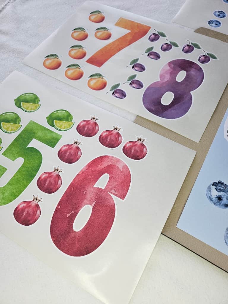 Līmpapīra uzlīmes "Cipari"