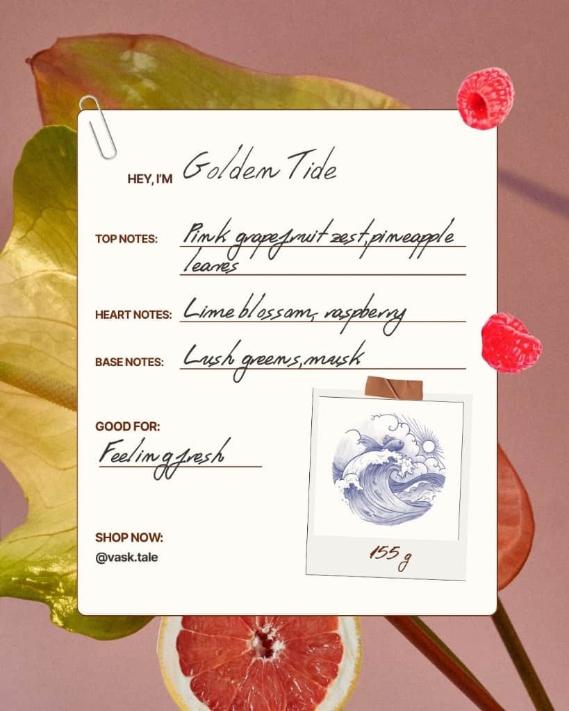 Sojas vaska svece "Golden Tide"