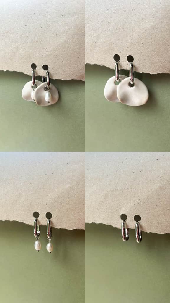 Pērļu transformējamie auskari