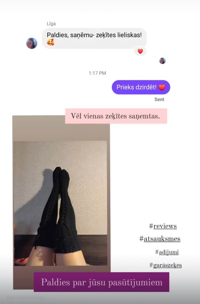 Adītas garās zeķes ar pīnīti