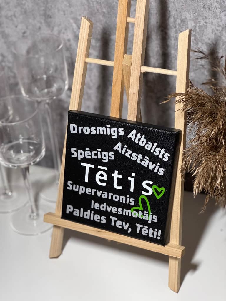 MELNA KANVA | TĒTIS 15x15 cm