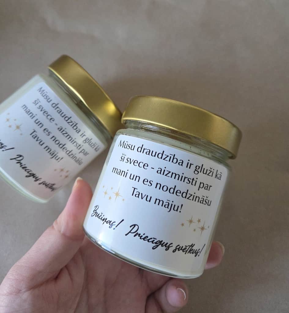 Personalizētās aromātiskās burciņsveces
