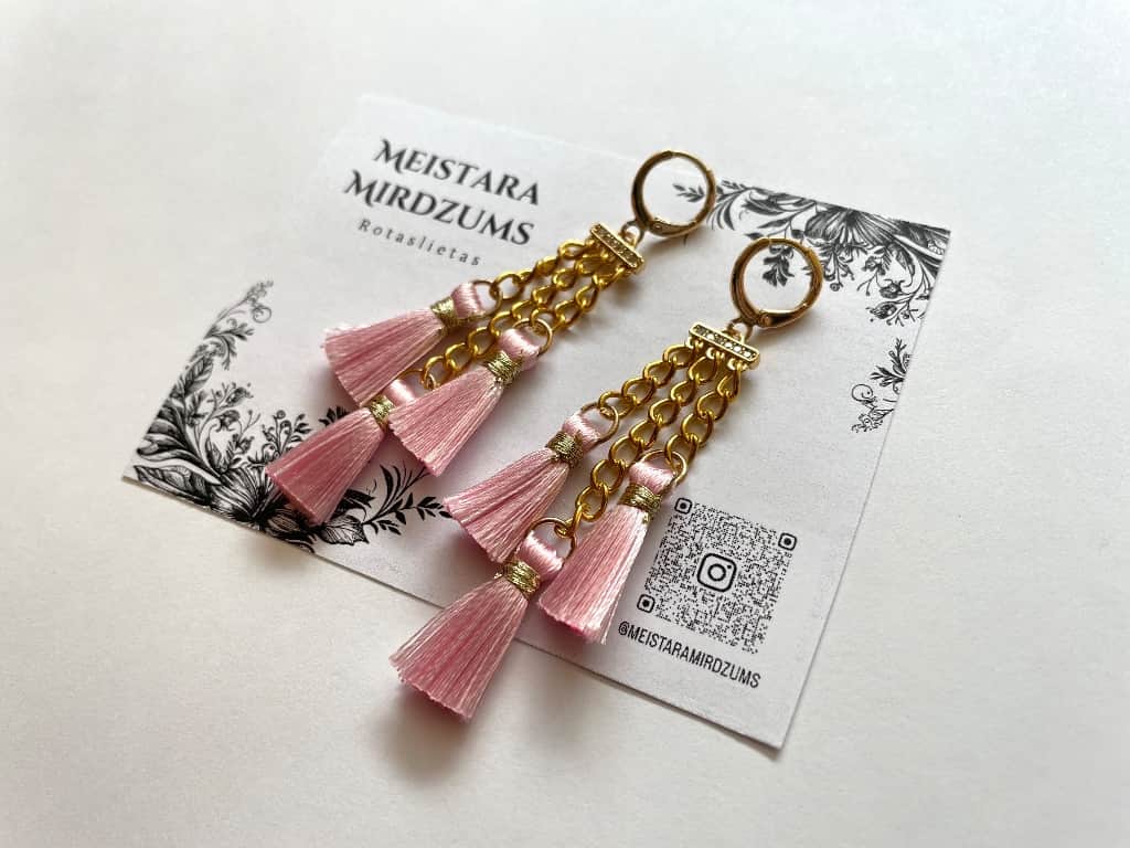 3 Bārkšu auskari (rozā)